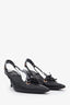 Gucci Black Leather Slingback Heels Size 36C