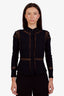 Iro Black Wool Silk Eyelet 'Yumi' Blouse Size 36