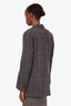 Equipment Grey Wool Checked Single Button Blazer Size 8
