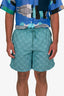 Louis Vuitton FW24 Blue Green Checkerboard Shorts Size XL Mens