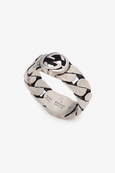 Gucci Sterling Silver Interlocking Chain Link GG Ring – Mine & Yours