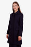 Burberry Navy Wool Cashmere Pea Coat Size 6