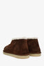 Miu Miu Brown Suede Shearling-Lined Ankle Boots Size 41