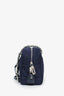 Prada Navy Quilted Tessuto Impuntu Chain Shoulder Bag