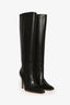 Maison Margiela MM6 Black Leather Knee High Boots Size 37