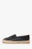 Pre-loved Chanel™ Black Lambskin Leather Interlocking CC Logo Espadrilles Size 41