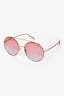 Chloe Hot Pink/Gold '41S' Aviator Sunglasses