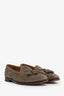 Ralph Lauren Purple Label Olive Suede Tassel Sage Loafer Size 9.5 Mens