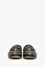 Gucci Black Leather Embroidered Bee Star Jordaan Horsebit Loafers Size 38