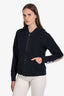 Burberry Black Cotton Sparkle Nova Check Trim Zip-Up Hoodie Size XL Kids