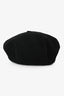 Christian Dior Black Wool Beret with Ribbon