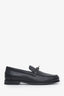 Hermès Black Leather Silver Kelly Lock 'Destin' Loafers Size 36.5