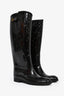 Louis Vuitton Black Rubber Monogram Rain Boot Size 38