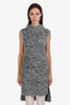 Intermix Grey Wool Blend Mockneck Sweater Vest Size S