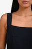 Theory Navy Linen Blend Square Neck Mini Dress Size 6