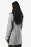 Proenza Schouler Light Grey Wool Cashmere Blend Midi Coat Size 0