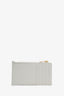 Saint Laurent White Grained Leather Cassandre Matelasse Fragments Card Case