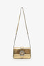Jimmy Choo Gold Metallic Snake Embossed 'Chéri' Crossbody Bag