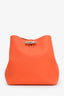 Longchamp Orange Leather Le Roseau Bucket Bag