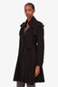 Norma Kamali Black Belted Trench Coat Size L