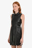 Valentino Red Lambskin Scalloped Details Midi Dress Size 40