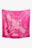 Hermès Pink Silk 'Mors a Jouets' Scarf 90