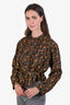 Doen Black/Orange Cotton Tie Top Size S