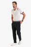 Gucci 2024 White Mesh Knit Short Sleeve Polo Shirt Size L Men's
