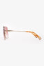 Chloe Pink/Gold 140S Aviator Sunglasses