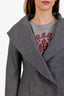 Stella McCartney Grey Shawl Collar Double Breasted Coat Size 36