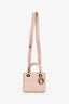 Christian Dior 2022 Pink Cannage Lambskin Small Lady Dior 'My ABCDior' Top Handle
