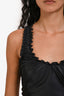 Alexander Wang Black Ruffle Hem Mini Dress Size XS