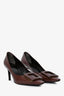 Roger Vivier Brown Pointed Toe Kitten Heel Pumps Size 37