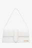 Jacquemus White Leather Le Bambino Long Shoulder Bag