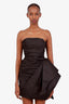 Helen O'Connor Black Strapless 'Sunshine' Mini Dress Size XS