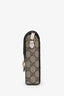 Gucci White Leather GG Supreme Trim Mini Horsebit 1955 Crossbody Bag