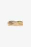 Cartier 18K Yellow/White/Rose Gold Trinity Ring Classic Model Size 55