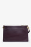 Versace Burgundy Leather Crystal Embellished Medusa Pouch with Wrist Strap