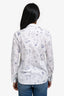 PS Paul Smith White Cotton Blue 'Scribble' Button Down Shirt Size 40