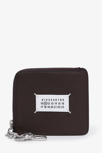 Maison Martin Margiela カセット チャーム（紐なし） Maison Margiela Brown Leather Zip Card Holder With Keychain – Mine