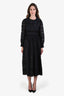 Doen Black Cotton Eyelet Maxi Dress Size S