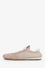 Miu Miu Beige Suede Mesh Plume Logo Sneakers Size 37.5