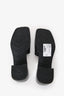 Gucci Black Rubber Logo Block Heels Mule Size 37