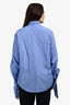 N.21 Blue Cotton Front Tie Detailed Long Sleeve Top Size 46