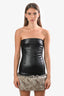 Cowboys of Habit Black Vegan Leather Fur Hem Mini Dress Size S