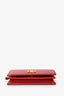 Gucci Red Leather GG Marmont Card Case