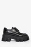 Prada Black Leather Platform Lug Oxfords Size 38