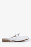 Hermès White Leather Oz Mule Size 36