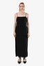 Gucci Black Silk Lace Sleeveless Side Zip Midi Dress Size 44