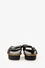 Marni Black/Gold Leather Crossover Sandals Size 39